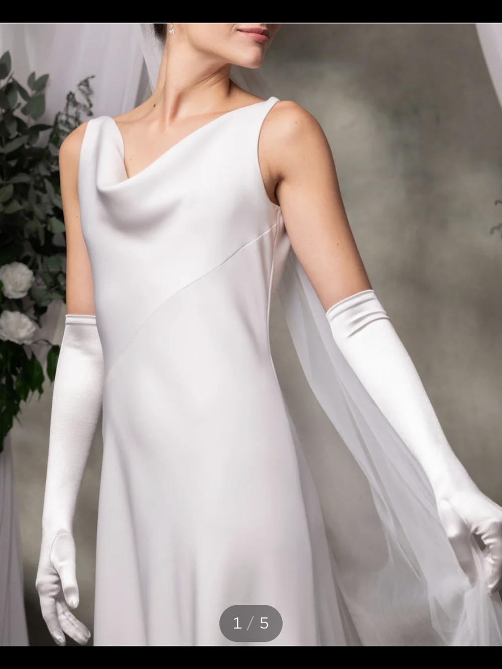 Cornelia James White Satin Gloves